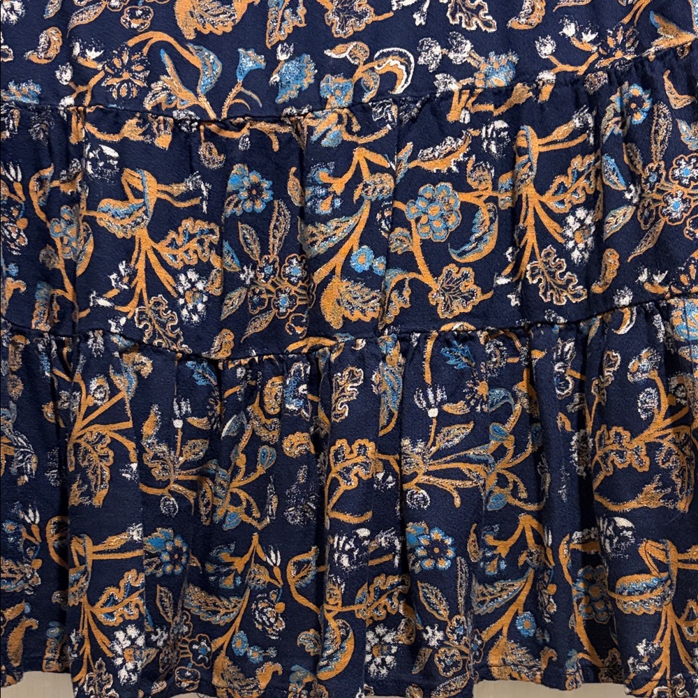 Lucky Brand Blue and Brown Patterned Blouse - Picture 4 of 5